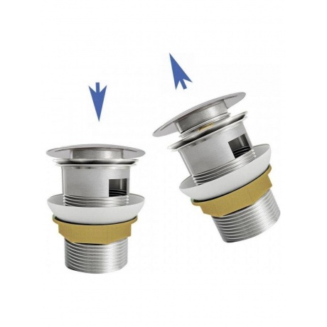 Донный клапан Teymi для раковины с переливом, хром T140105 - фото 7