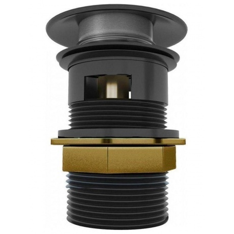 Донный клапан Teymi для раковины с переливом, черный T140104 - фото 2