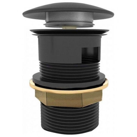 Донный клапан Teymi для раковины с переливом, черный T140104 - фото 4