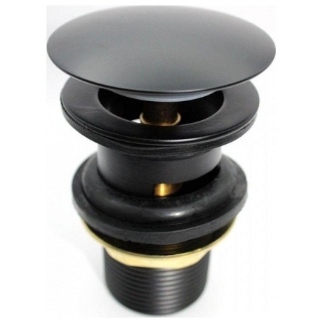 Донный клапан Teymi для раковины с переливом, черный T140104 - фото 9