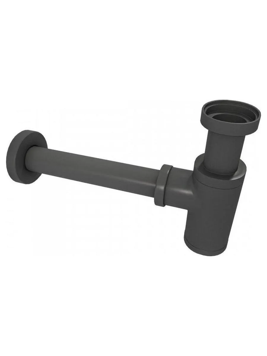 Сифон Teymi Iva для раковины, графит матовый T140200 - фото 2