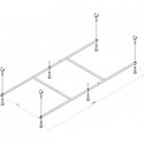 W94A-180-080W-R X-Joy Каркас для ванн 180х80 - фото 2