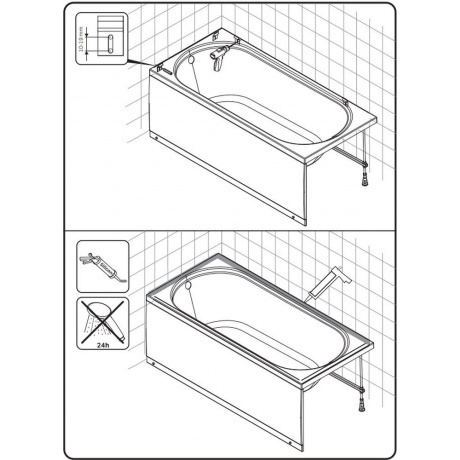 W94A-180-080W-R X-Joy Каркас для ванн 180х80 - фото 9
