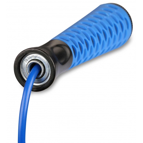 Скакалка INDIGO пластиковые ручки шнур ПВХ регулируемая длина 97123 IR  2,75 м Синий - фото 2