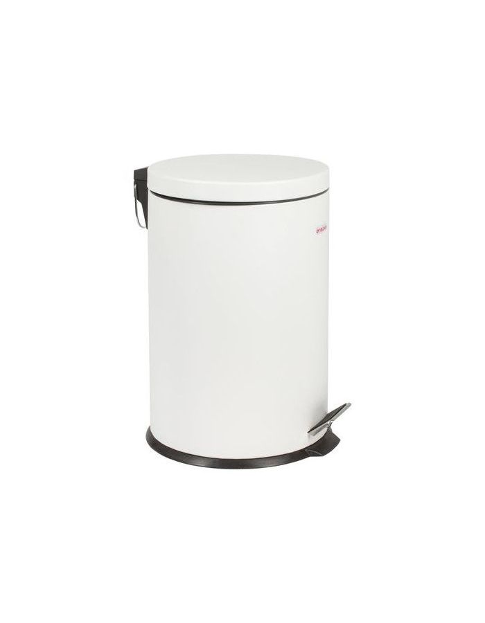 Ведро-контейнер для мусора (урна) с педалью ЛАЙМА "Classic", 20 л, белое, глянцевое, металл, 604949