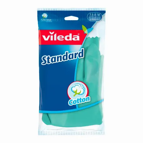 Перчатки СТАНДАРТ с внутренним хлопковым напылением M VILEDA