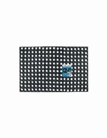 Коврик входной резиновый грязесборный ячеистый, 100х150 см, толщ...