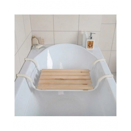 Сиденье в ванну  Классика &quot;Ника&quot; ( дер.,мет. )  СВ2 - фото 6