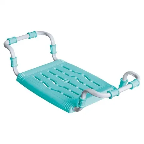 Сиденье в ванну  раздвиж. пластик "Ника" (метал. 63-70 см) бирюз...