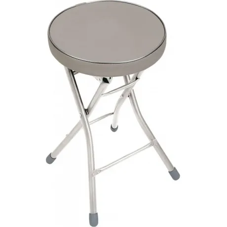 Табурет складной  кругл. 4 ножки серый d 32 см ТБСК1/4