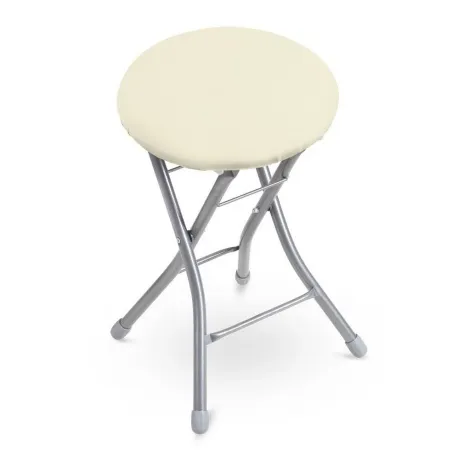Табурет складной  кругл. 4 ножки слон.кость, d 32 см ТБСК2/1