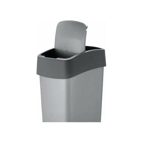 Контейнер для мусора FLIP BIN 9л серебристый/графит - фото 2