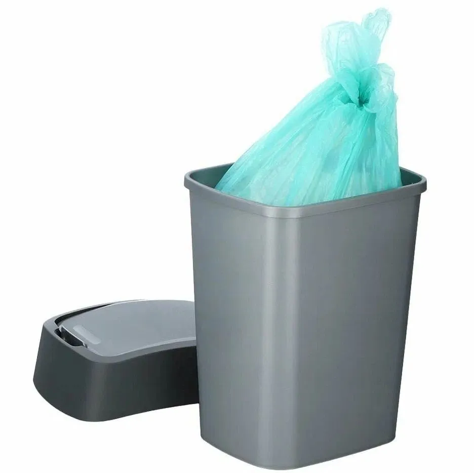 Контейнер для мусора FLIP BIN 9л серебристый/графит - фото 4