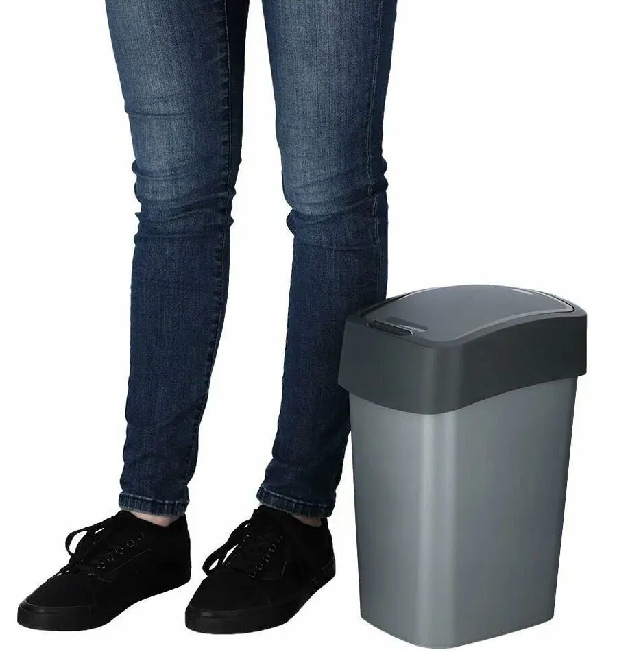 Контейнер для мусора FLIP BIN 9л серебристый/графит - фото 5