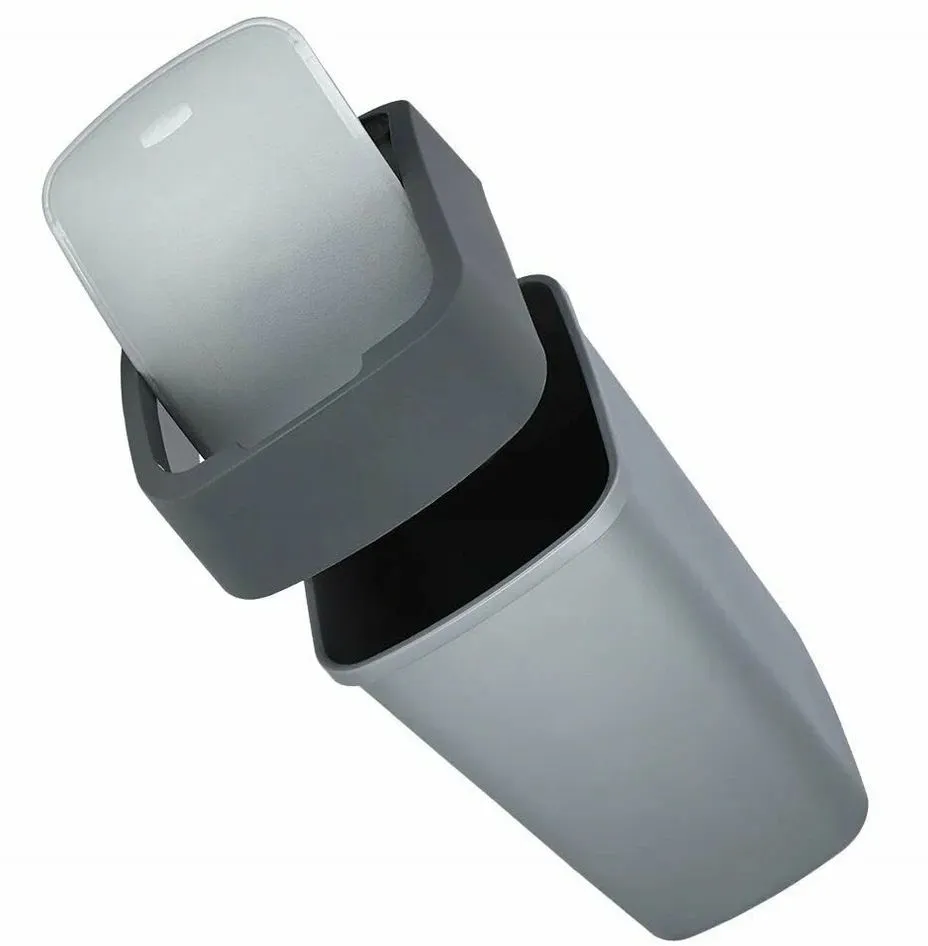 Контейнер для мусора FLIP BIN 9л серебристый/графит - фото 6