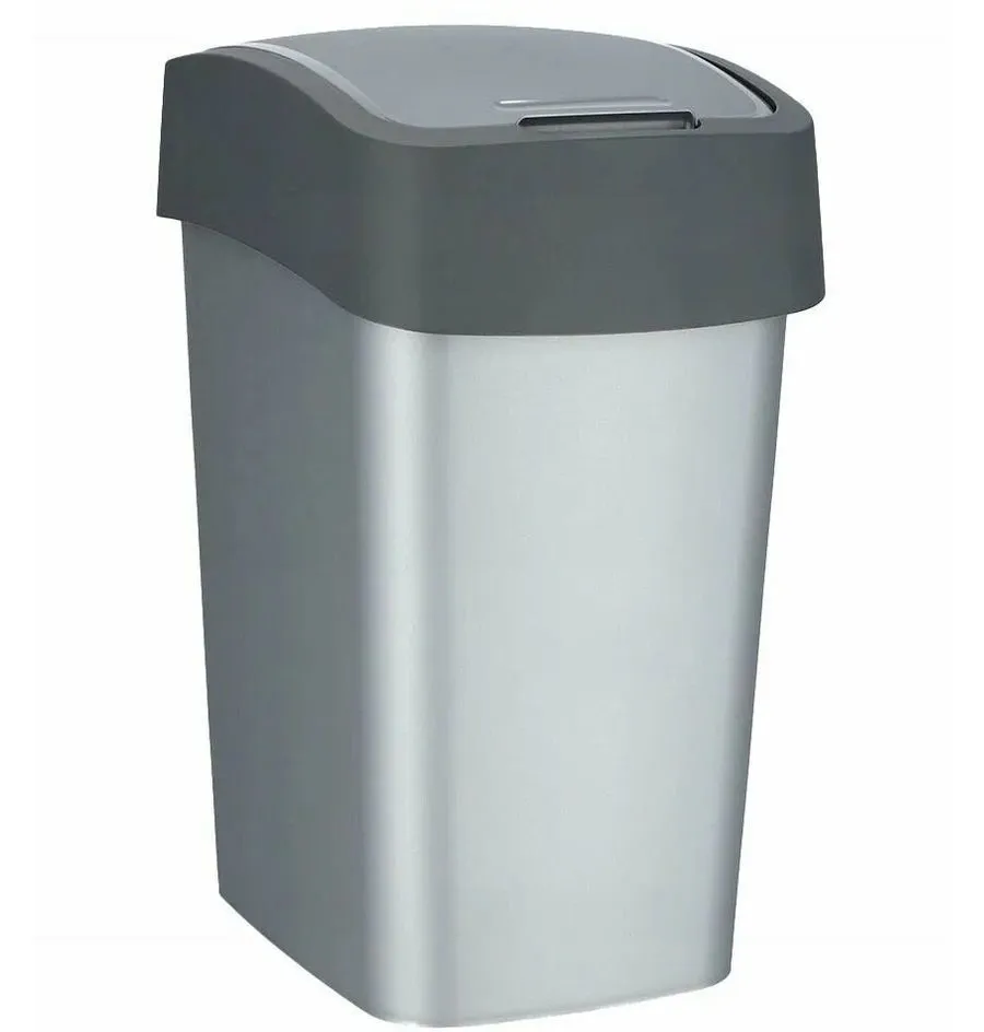 Контейнер для мусора FLIP BIN 9л серебристый/графит - фото 7