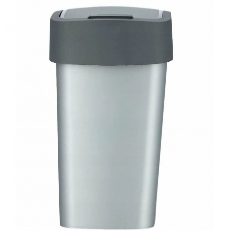 Контейнер для мусора FLIP BIN 9л серебристый/графит - фото 8