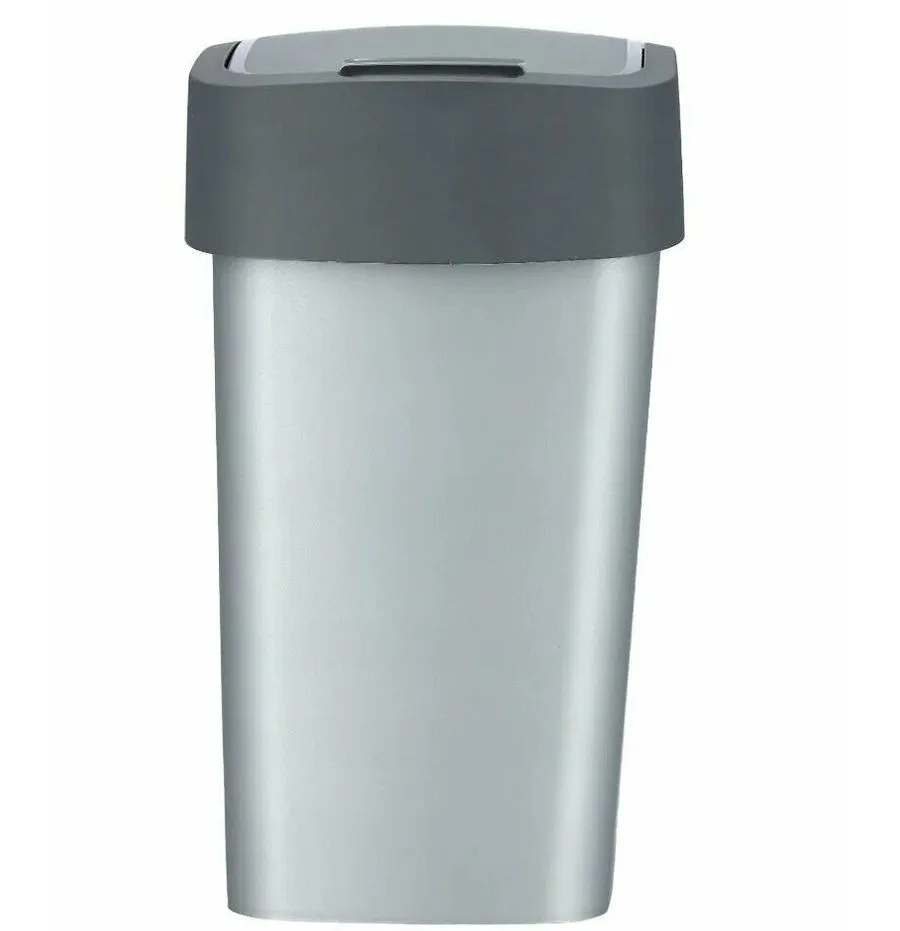 Контейнер для мусора FLIP BIN 9л серебристый/графит - фото 8