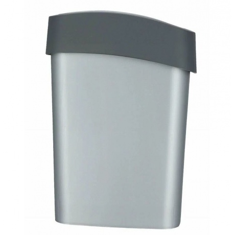 Контейнер для мусора FLIP BIN 9л серебристый/графит - фото 9
