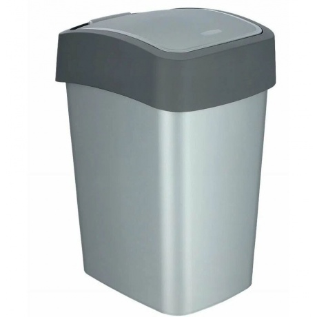 Контейнер для мусора FLIP BIN 9л серебристый/графит - фото 10