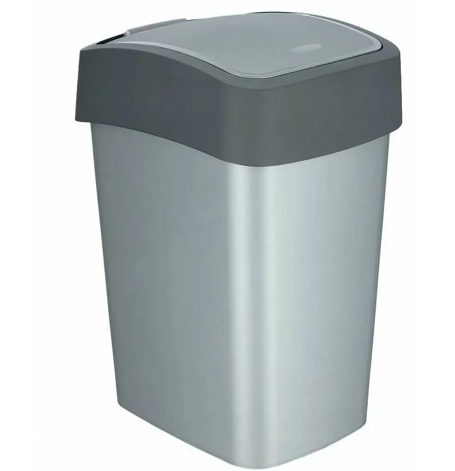 Контейнер для мусора FLIP BIN 9л серебристый/графит - фото 10