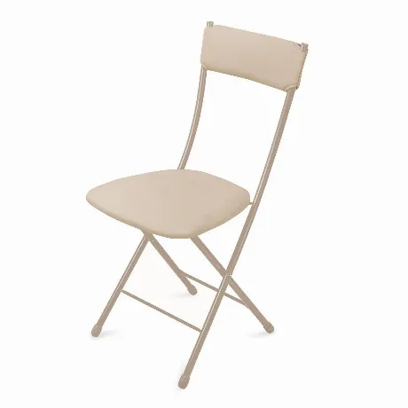 Стул складной "Ника 1" мягкая спинка,  ССН1М/7 слоновая кость/бе...
