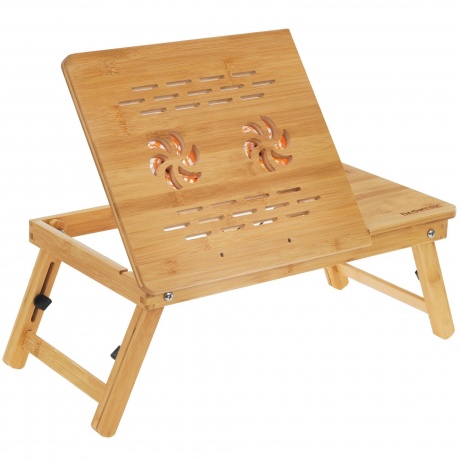 Столик БАМБУКОВЫЙ складной для ноутбука/завтрака (50*30*25см) с ...