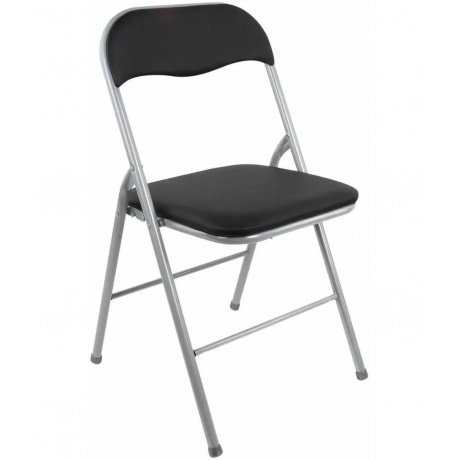 Стул складной BRABIX Golf CF-007, серебристый каркас, кож.зам чё...