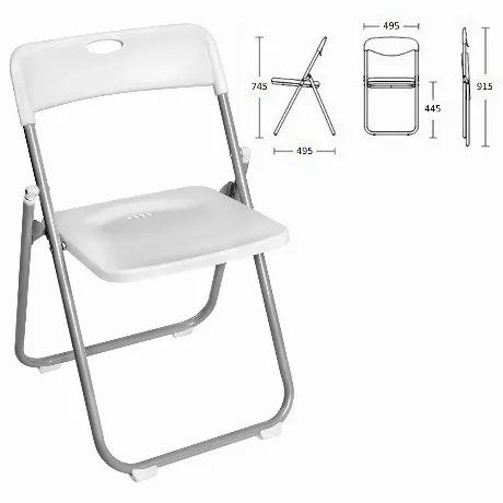 Стул складной BRABIX Golf Lite CF-017, серебристый каркас, пласт...