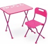 Комплект "Алина" дет. (3-7 лет, стол+стул пластм ,выс.57 см) роз...