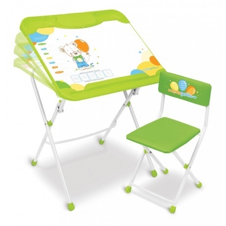 

Комплект детский, стол-парта-мольберт, с медвежонком (3-7 лет, пенал, магн.мозаика, азбука) КНД5/2