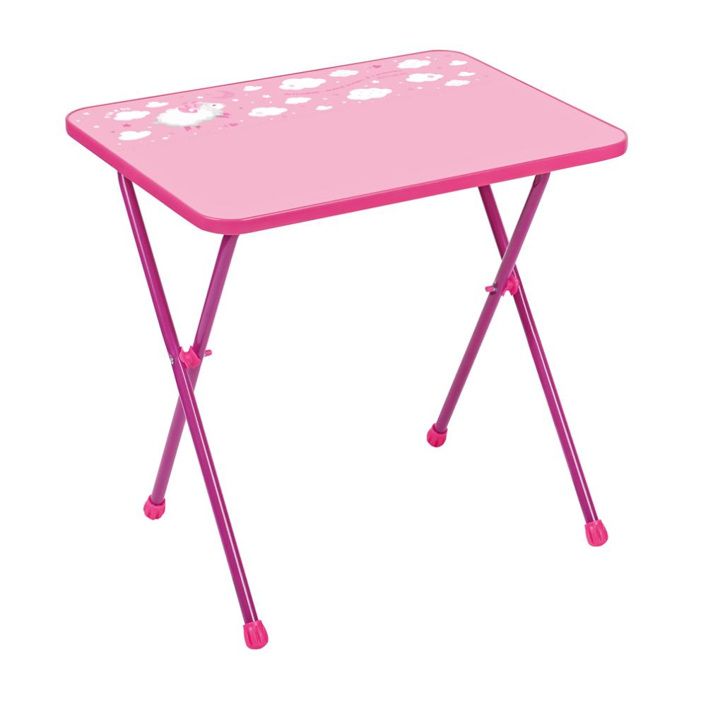 цена Стол детский складной Алина (ЛДСП, 60*45 см) , розовый, СА2Р
