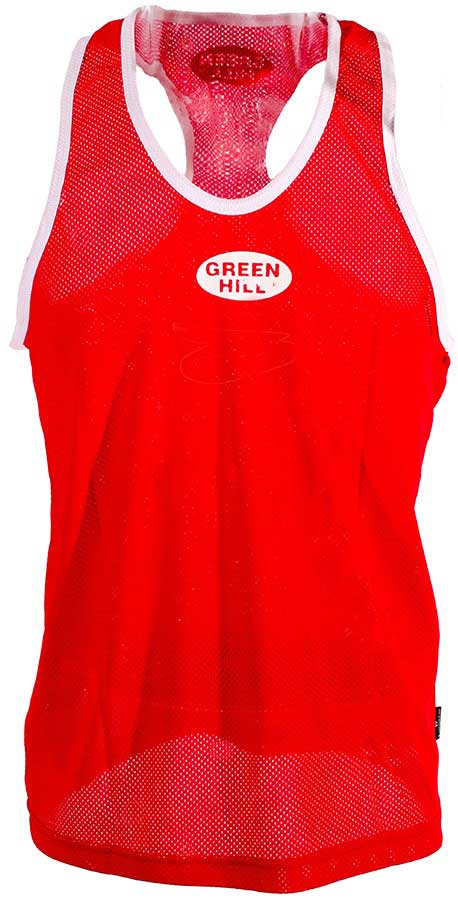 Майка боксёрская Green Hill CLUB полиэстер, BVC-6310, Красный, L