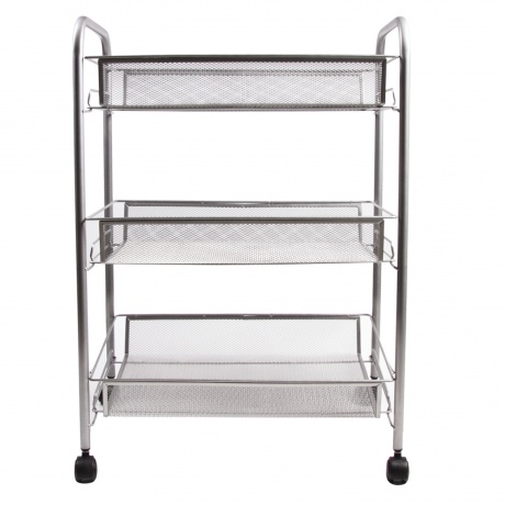 Этажерка (тележка) BRABIX офисно-бытовая 3 яруса, на колесах, ме...