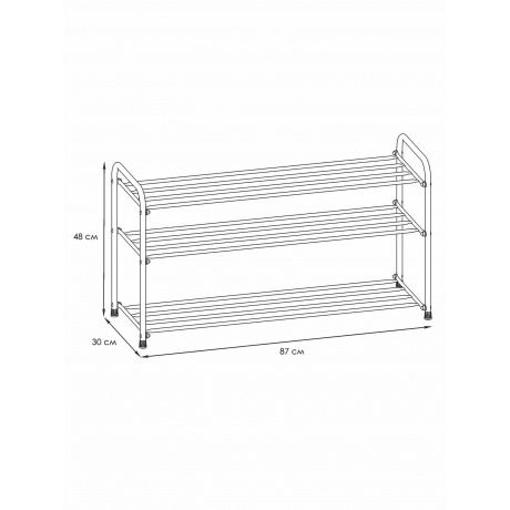 Подставка для обуви &quot;Альфа 33&quot;, белый ПДОА 33 Б - фото 2