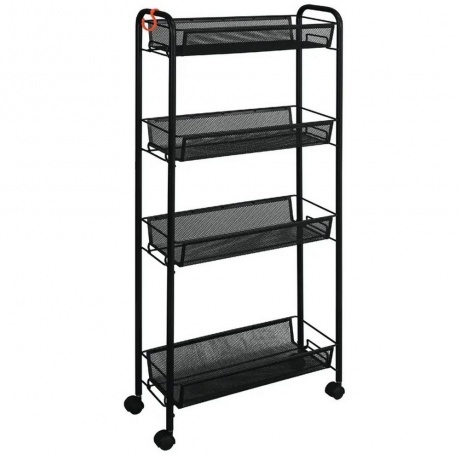 

Этажерка "Ладья 14К" метал. на колесиках (98,5х45х18 см) черный Э 372 Ч