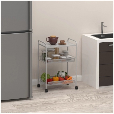 Этажерка "Ладья 33КС" серый,  Э 356 С - фото 5