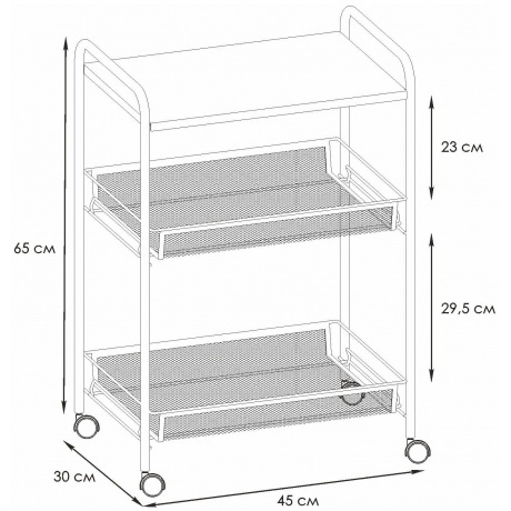 Этажерка &quot;Ладья 33КС&quot; черный,  Э 356 Ч - фото 7