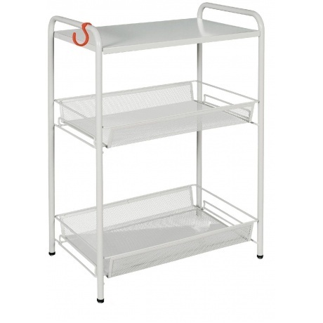 

Этажерка "Ладья 33С", 2 корзины, столик, Д*Ш*В - 45*30*61 см, белый Э 557 Б