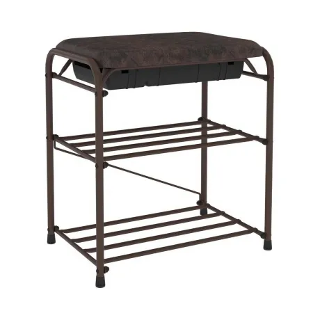 Подставка для обуви Альфа 13 с сиденьем и ящиком, коричневый ПДО...