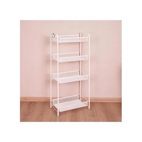 Этажерка Ладья 24  метал. (44*25*100 см) белый Э 556 Б