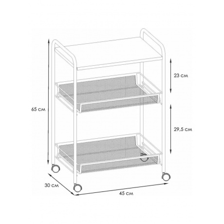 Этажерка Ладья 33КС графит,  Э 356 Б - фото 3