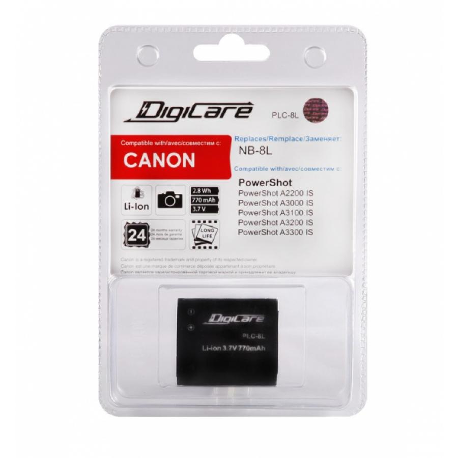 Аккумулятор DigiCare PLC-8L / NB-8L / PowerShot A2200 IS, A3200 IS, A3300 IS, A3000 IS, A3100 IS toshiba satellite click w35dt a3300 разъем питания c кабелем