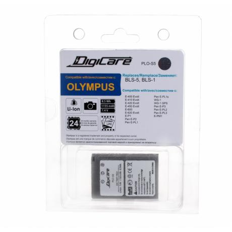 Аккумулятор DigiCare PLO-S5 / Olympus BLS-5 / BLS-1 для PEN E-P3, E-PL2, E-PL3, E-PM1 - фото 1