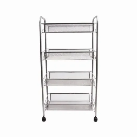 Этажерка (тележка) BRABIX офисно-бытовая 4 яруса, на колесах, ме...