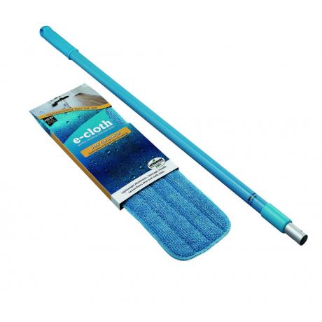 Швабра с телескопической ручкой e-cloth ручка до 1,5м,основание 45х13,5см, голубая - фото 5