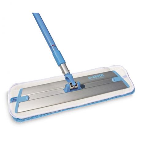 Швабра с телескопической ручкой e-cloth ручка до 1,5м,основание 45х13,5см, голубая - фото 10