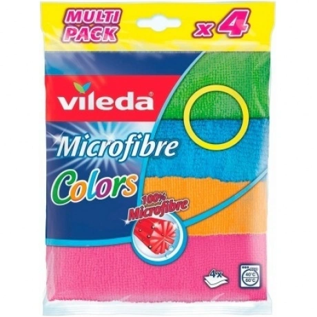 Салфетка КОЛОРС из микрофибры 4шт VILEDA