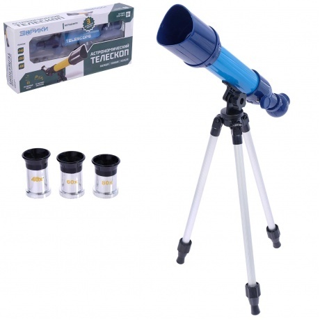 Астрономический телескоп Эврики "Космос" с регулируемым штативом и фокусировкой  арт.2486822