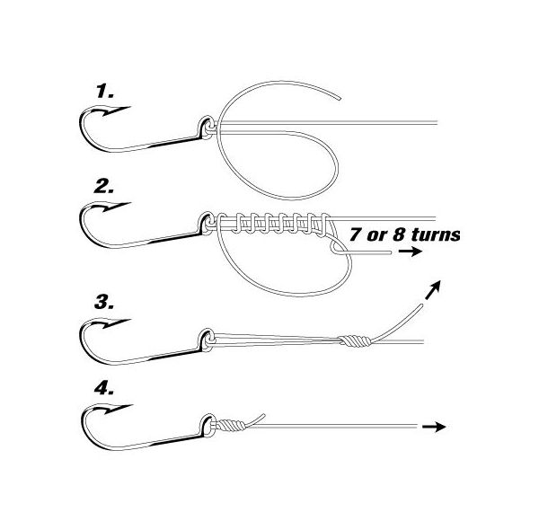 Как правильно завязать крючок на леску для ловли рыбы схема фото пошагово
